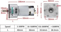 60GA775 DC24V 15RPM DC Reduction Motor - 4
