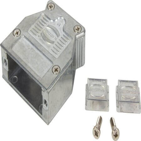 61030010011 D-SUB HOOD 15PIN ZINC DIE 40°/180° - 1