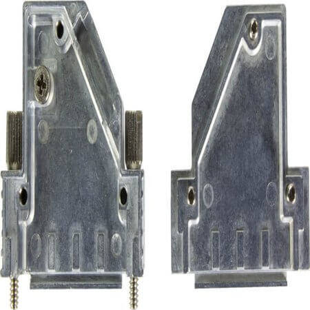 61030010014 D-SUB HOOD 15PIN ZINC DIE 40° - 1