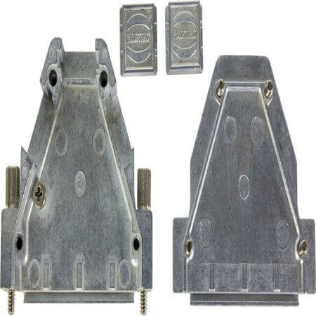 61030010017 D-SUB HOOD 25PIN ZINC DIE 45°/180° - 1