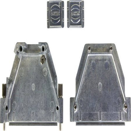 61030010019 D-SUB HOOD 50PIN ZINC DIE 180° - 1