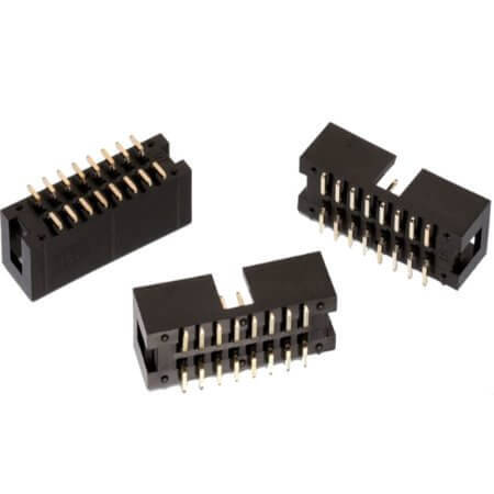 61231420621- BOX HEADER 14PIN(2x7) 2.54mm SMT V/T MALE BLACK - 1