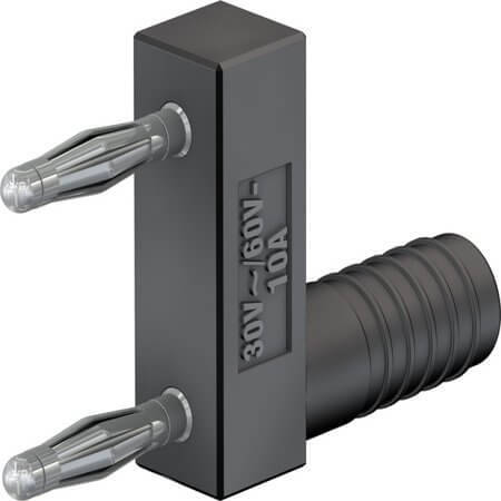 63.9845-21 2 MM CONNECTING PLUG AND BRIDGE BLACK - 1