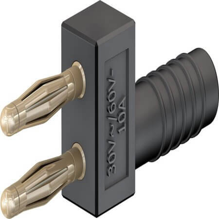 63.9847-21 2 MM CONNECTING PLUG AND BRIDGE BLACK - 1