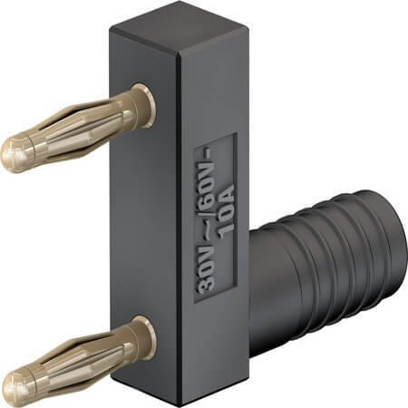 63.9848-21 2 MM CONNECTING PLUG AND BRIDGE BLACK - 1