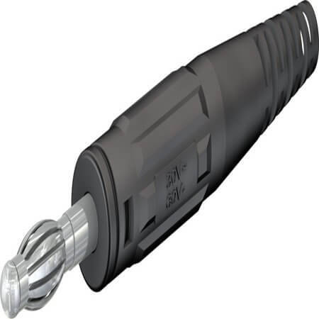 64.9195-21 4 MM IN-LINE PLUG BLACK - 1