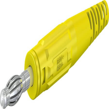 64.9195-24 4 MM IN-LINE PLUG YELLOW - 1
