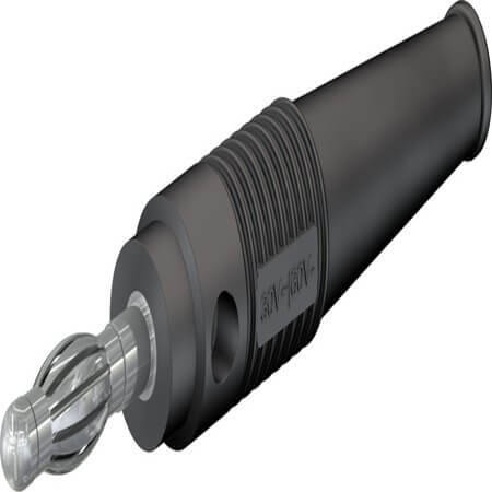 64.9199-21 4 MM IN-LINE PLUG BLACK - 1