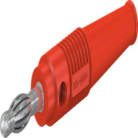 64.9199-22 4 MM IN-LINE PLUG RED - 1