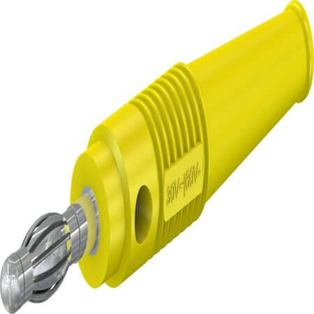 64.9199-24 4 MM IN-LINE PLUG YELLOW - 1