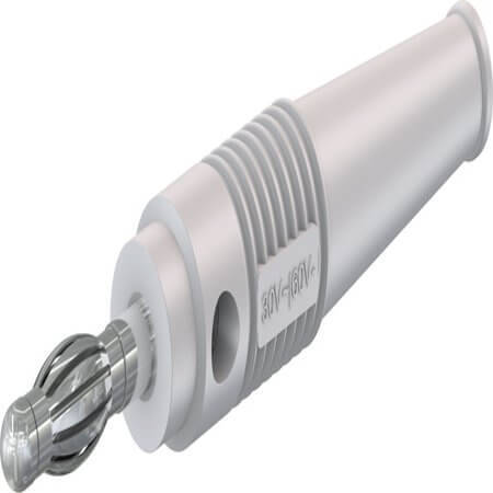 64.9199-29 4 MM IN-LINE PLUG WHITE - 1