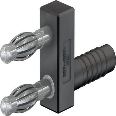 64.9302-21 4 MM CONNECTING PLUG BLACK - 1