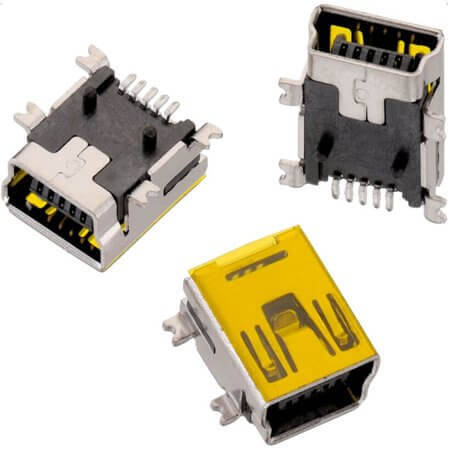 65100516121 CONNECTOR RCPT USB2.0 MINI B SMD R/A - 1