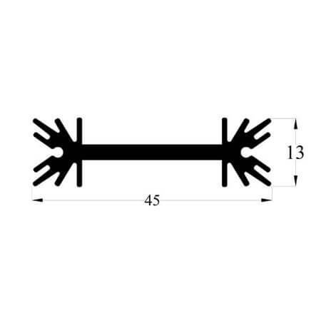 655AS70 AL.SOĞUTUCU ALÜMİNYUM SOĞUTUCU H=13MM G=45MM L=70MM - 1