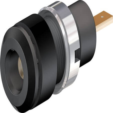 65.9098-21 2 MM PANEL-MOUNT SOCKET BLACK - 1