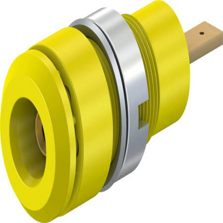 65.9098-24 2 MM PANEL-MOUNT SOCKET YELLOW - 1