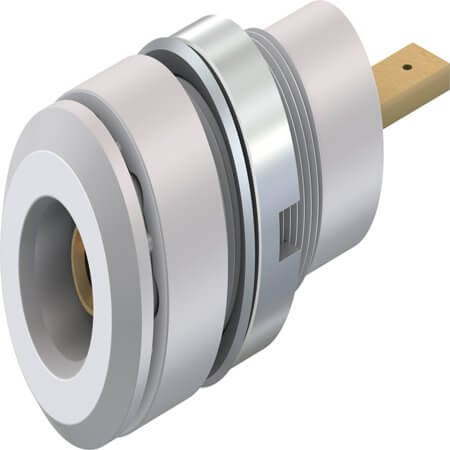 65.9098-29 2 MM PANEL-MOUNT SOCKET WHITE SLB2-F2,8 - 1
