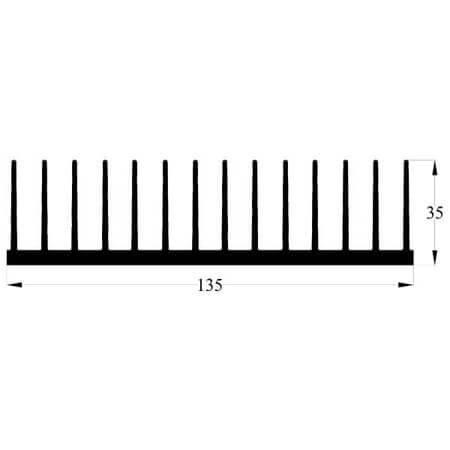 660AS135 AL.SOĞUTUCU ALÜMİNYUM SOĞUTUCU H=35MM G=135MM L=135MM - 1