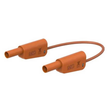 66.2014-05030 4MM STACKABLE TEST LEAD 50CM NICKEL PLATING ORANGE - 1