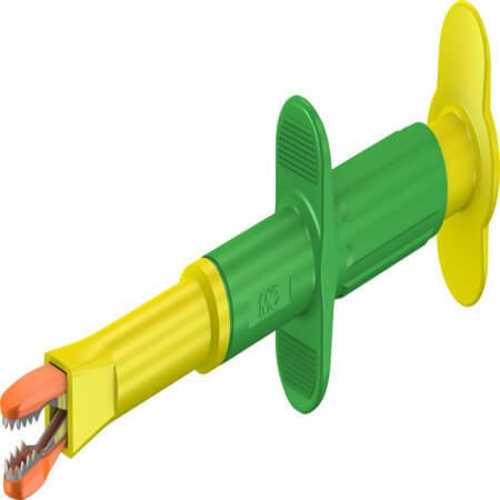 66.9121-20 4 MM TEST CONNECTOR GREEN/YELLOW - 1