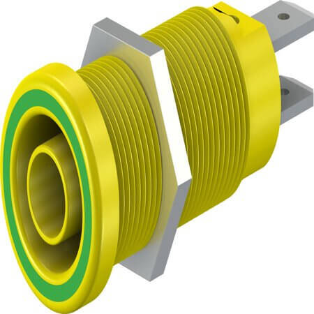 66.9131-20 4 MM PANEL-MOUNT SOCKET GREEN/YELLOW - 1