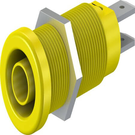 66.9131-24 4 MM PANEL-MOUNT SOCKET YELLOW - 1