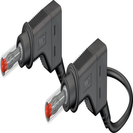 66.9407-20021 4 MM CONNECTING LEAD 200 CM BLACK - 1