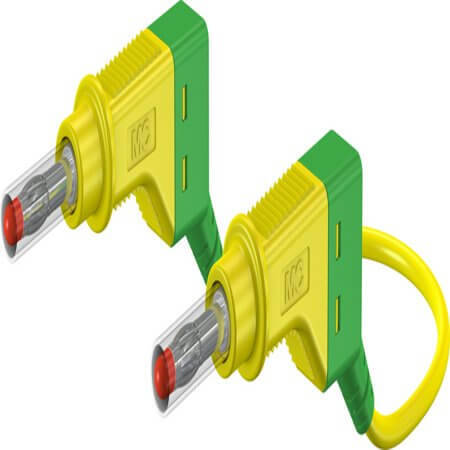 66.9408-10020 4 MM CONNECTING LEAD 100 CM GREEN/YELLOW - 1