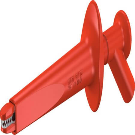 66.9474-22 4 MM TEST CLIP WITH STEEL JAWS RED - 1