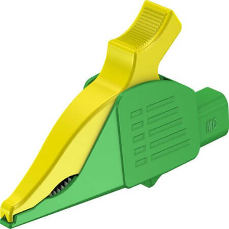 66.9575-20 4 MM TEST CLIP DOLPHIN GREEN/YELLOW - 1