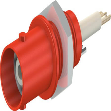 67.9764-22 BNC-SAFETY PANEL-MOUNT SOCKET RED - 1