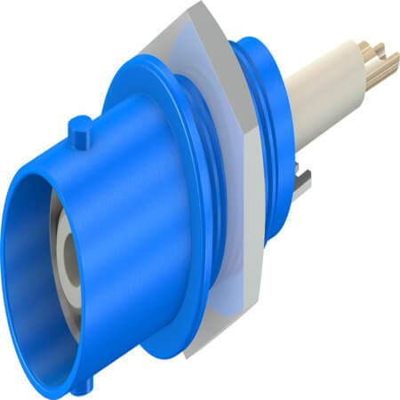 67.9764-23 BNC-SAFETY PANEL-MOUNT SOCKET BLUE - 1