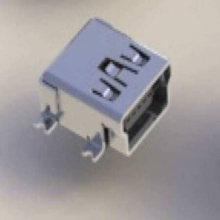 690-005-299-143 CONNECTOR USB MINI B TYPE 5 PIN R/A FEMALE EDAC - 1