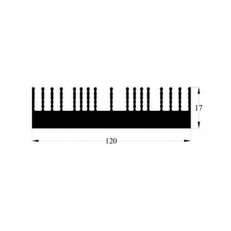 69AS100 AL.SOĞUTUCU ALÜMİNYUM SOĞUTUCU H=17MM G=120MM L=100MM - 1
