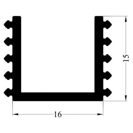 6AS30 AL.SOĞUTUCU ALÜMİNYUM SOĞUTUCU H=15MM G=16MM L=30MM - 1