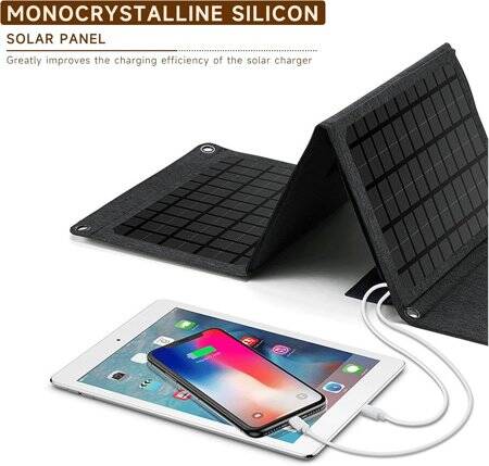 6V 18W Monocrystalline Solar Outdoor Charging Folding Bag - 3