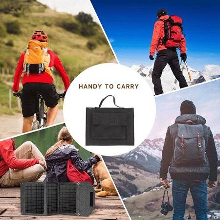 6V 18W Monocrystalline Solar Outdoor Charging Folding Bag - 6