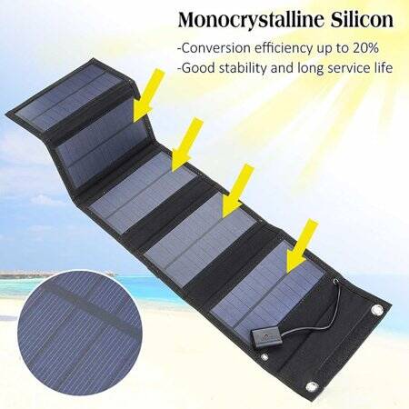 6V 24W Monocrystalline Solar Outdoor Charging Folding Bag - 3