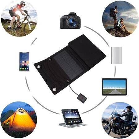 6V 24W Monocrystalline Solar Outdoor Charging Folding Bag - 5