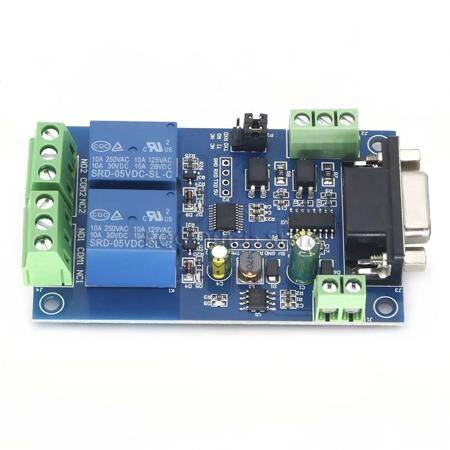 7-24V Modbus RTU 2 Channel RS232 Serial Relay Module - 4