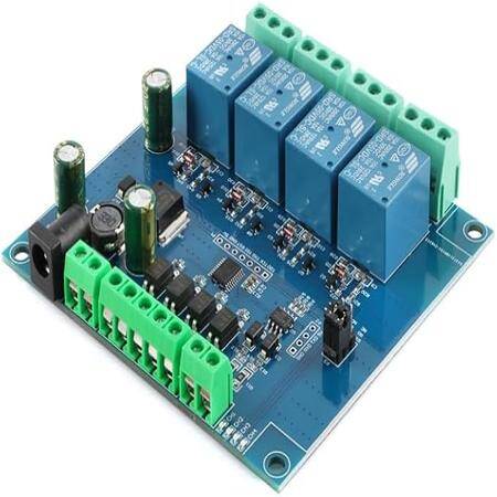 7-24V Modbus RTU 4 Channels 5V Relay Module RS485/TTL Anti-Reverse Connection - 3