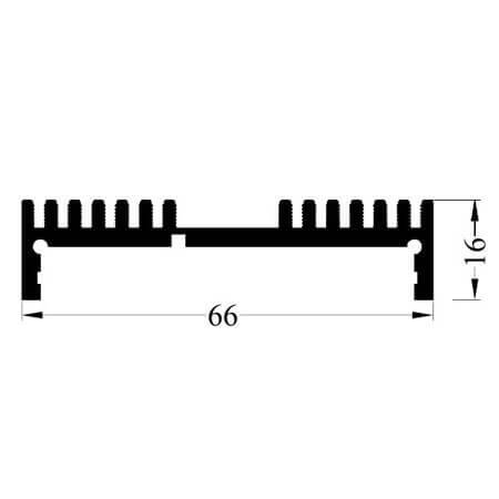 745AS1000 AL.SOĞUTUCU ALÜMİNYUM SOĞUTUCU H=16MM G=66MM L=1000MM - 1