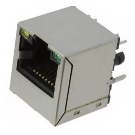 74990101210 CONNECTOR MAGJACK 1PORT 100 BASE-T 180C RED-GREEN - 1