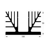 76AS1000 AL.SOĞUTUCU ALÜMİNYUM SOĞUTUCU H=50MM G=100MM L=1000MM - 1