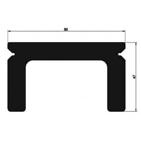 771KT330 AL.SOĞUTUCU ALÜMİNYUM SOĞUTUCU H=47MM G=80MM L=330MM - 1