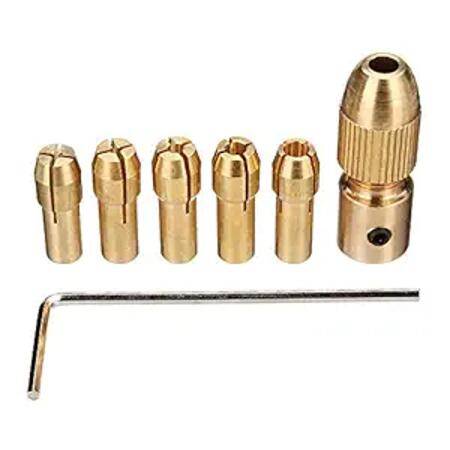 7Pcs 2.35mm Mini Drill Chucks For Rotary Power Tools Diameter:0.5mm/1.0mm/1.5mm/2.5mm/3.0mm - 1
