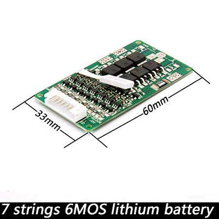 7S 24V 25A Equilibrium Temperature Control 10MOS Lithium Battery Protection Board With Cable - 3