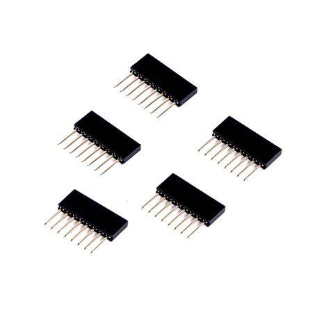 8 Pin Female 11mm Tall Stackable Header Connector - 1