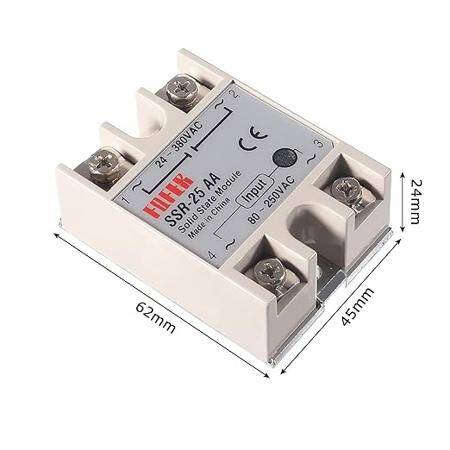 80-250V SSR-25AA Solid State Relay - 2