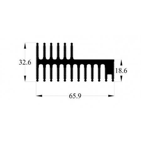 81AS80 AL.SOĞUTUCU ALÜMİNYUM SOĞUTUCU H=32.6MM G=65.9MM L=80MM - 1